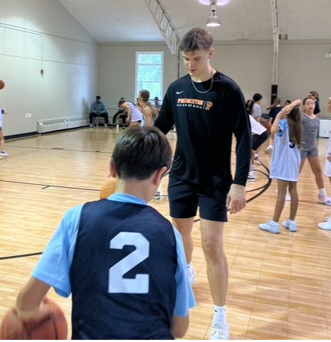 Princeton player leading a LAB Elite instruction session