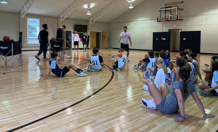 LAB Elite players listening to a guest speaker